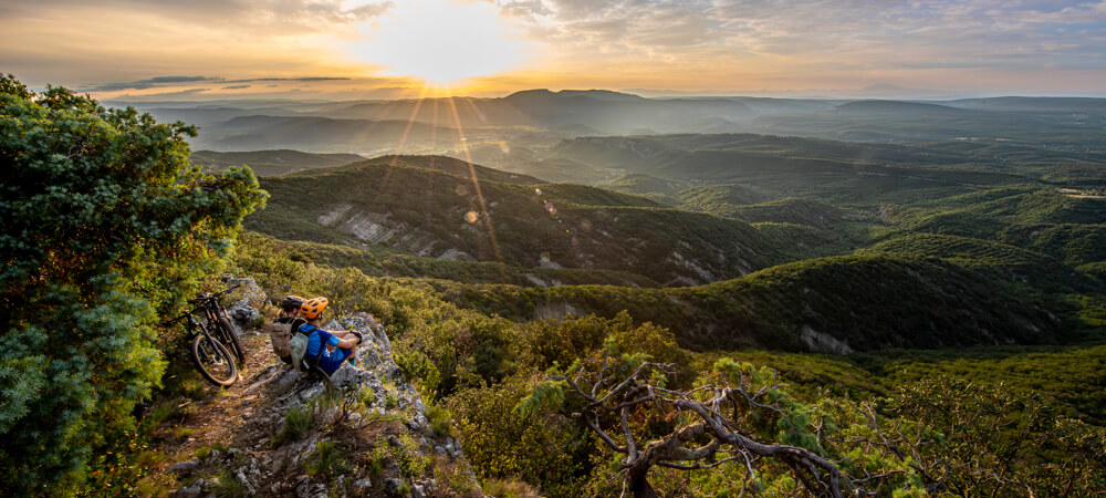 Centre de VTT en Ardche, sud de la France